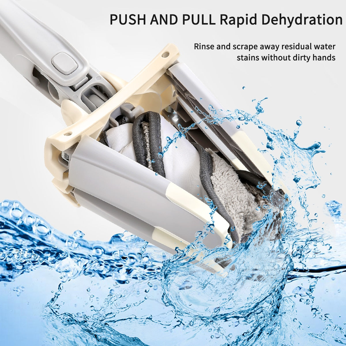 X-Type Floor Mop With 3 Replaceable Cloth Heads 360 Degree Squeeze Flat Mop Hand-Free Wash Household Lazy Mop Home Cleaning Tool