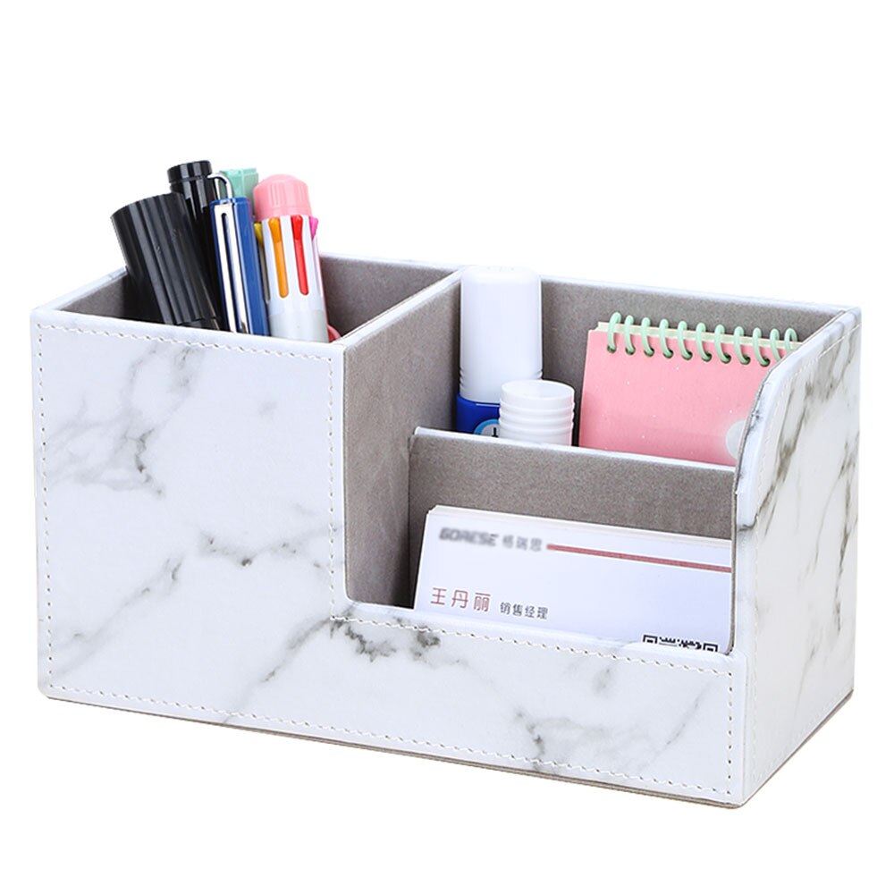 Organisateur de bureau en cuir.