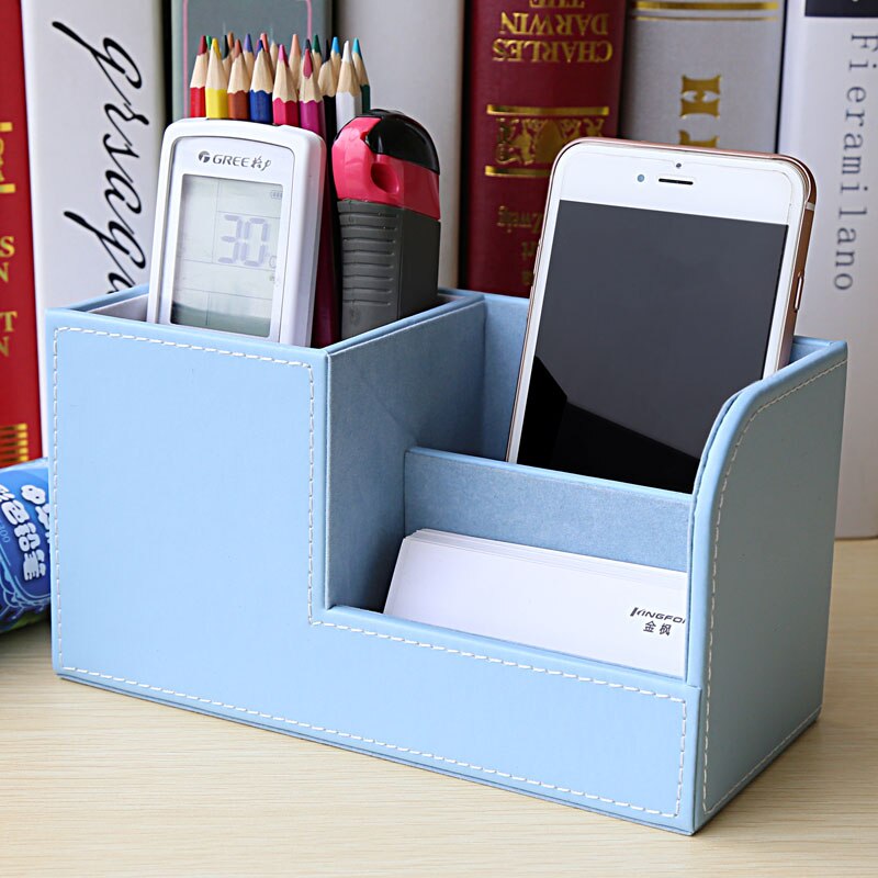 Organisateur de bureau en cuir.