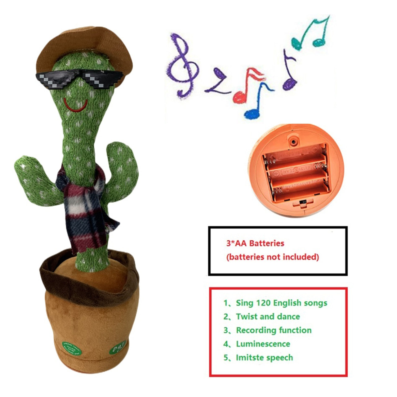 Jouet en peluche Cactus dansant.