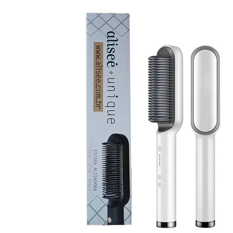 Peigne à cheveux brosse barbe lisseur Anti-brûlure cheveux lissage peigne fer à friser rapide barbe cheveux Styler pour hommes.