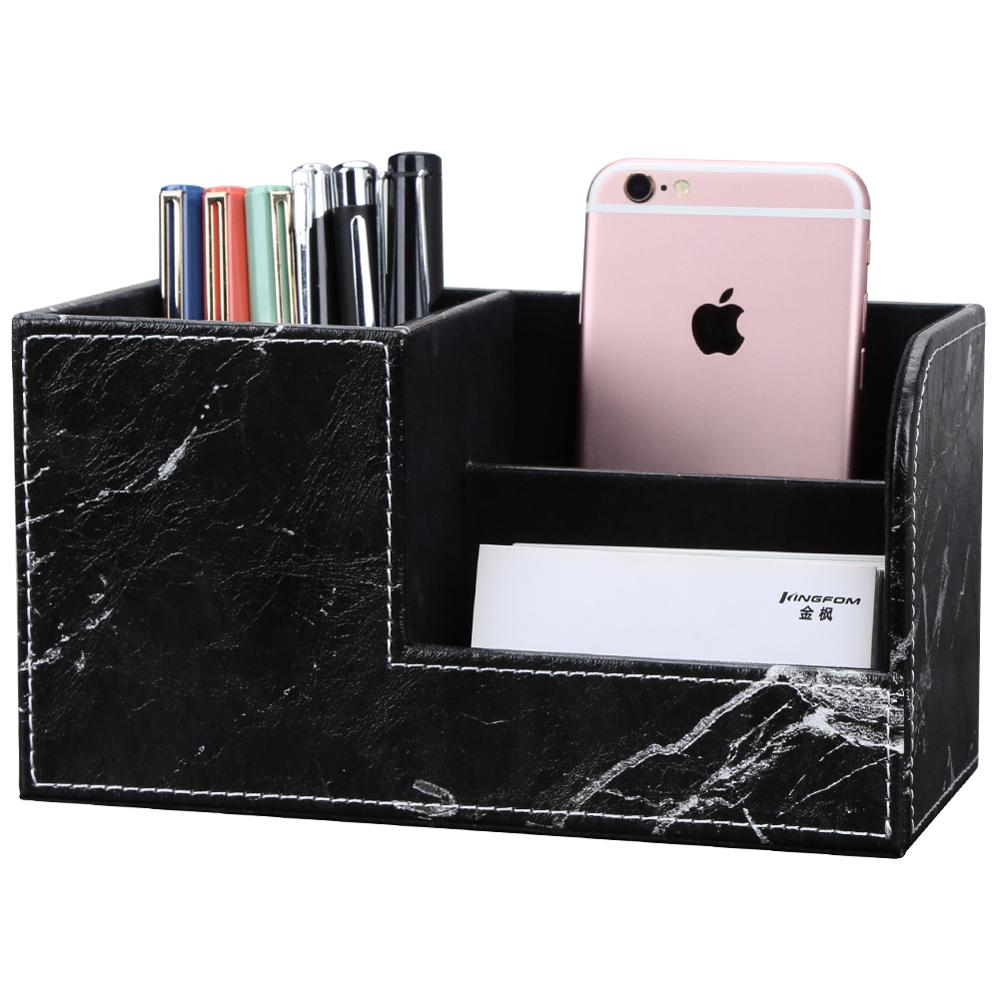 Organisateur de bureau en cuir.