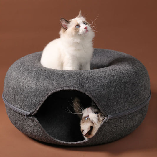 Jouet d'intérieur interactif Tunnel pour chat.