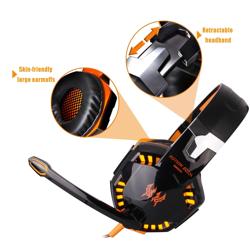 Casque de jeu filaire.