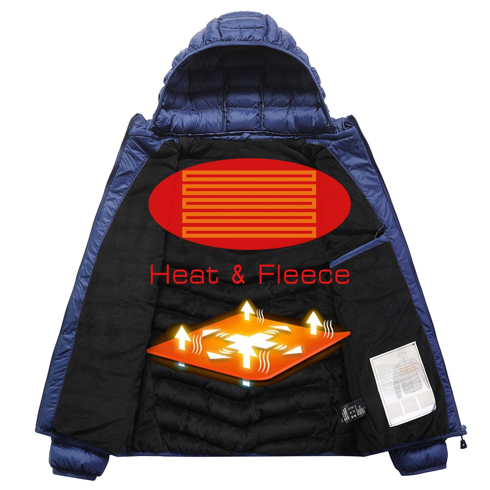 Veste polaire chauffante USB pour homme.