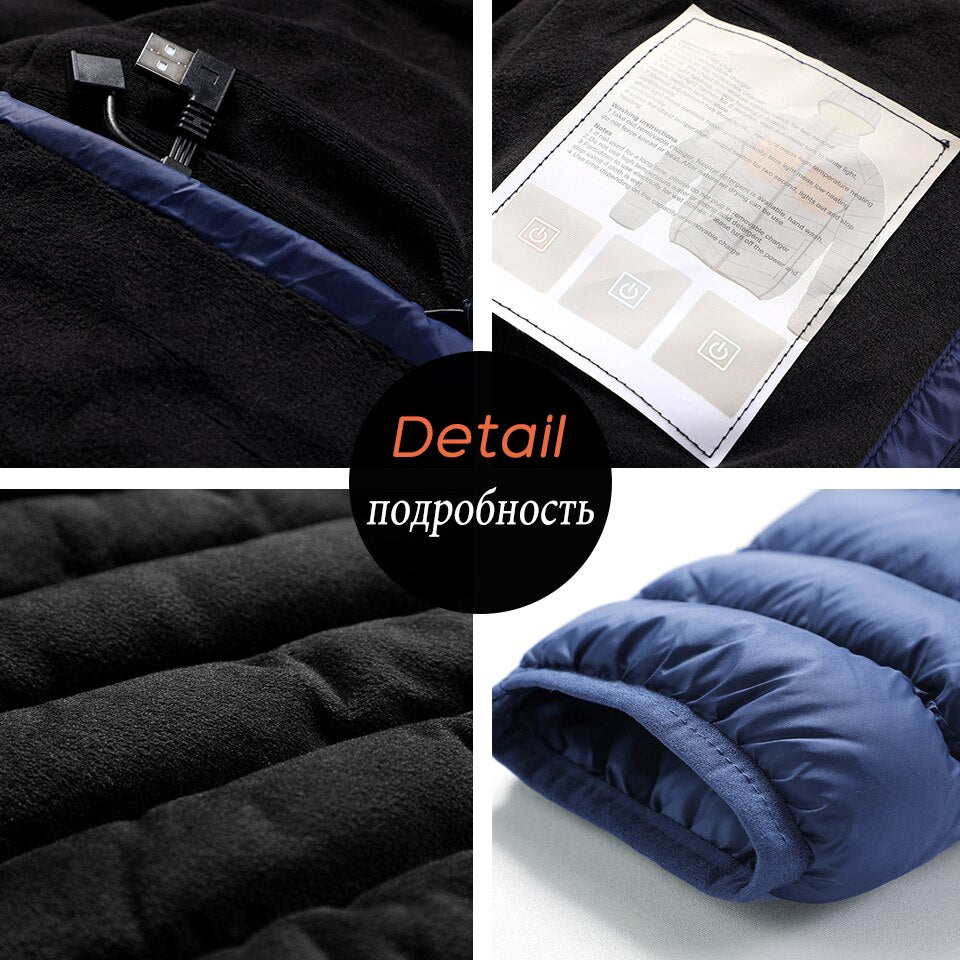 Veste polaire chauffante USB pour homme.