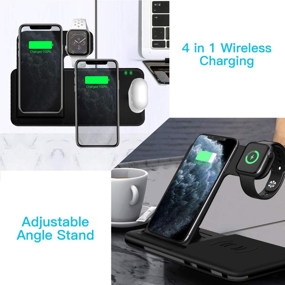 Support de chargeur sans fil pour iPhone 14 13 12 11 8 Apple Watch.
