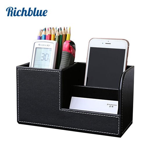 Organisateur de bureau en cuir.