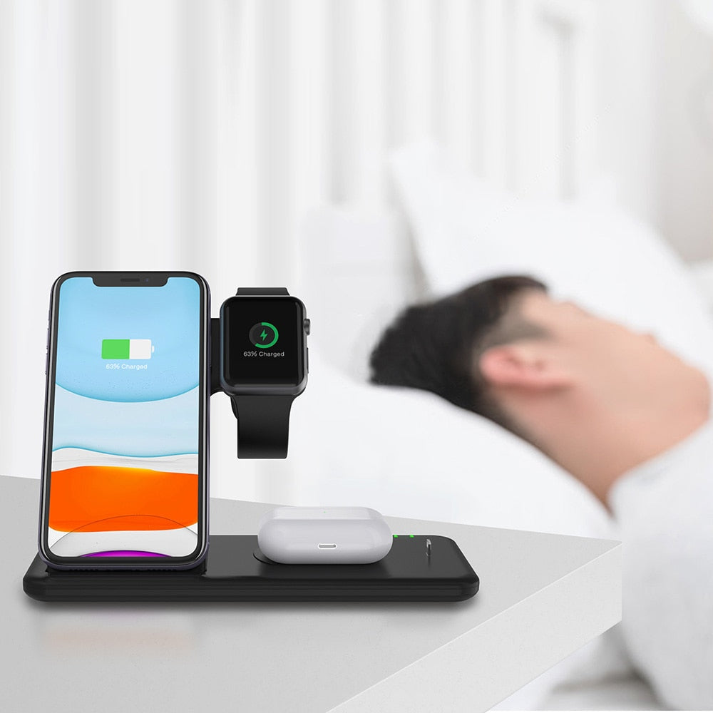 Support de chargeur sans fil pour iPhone 14 13 12 11 8 Apple Watch.