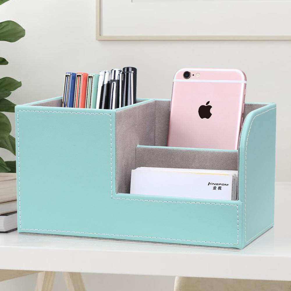 Organisateur de bureau en cuir.