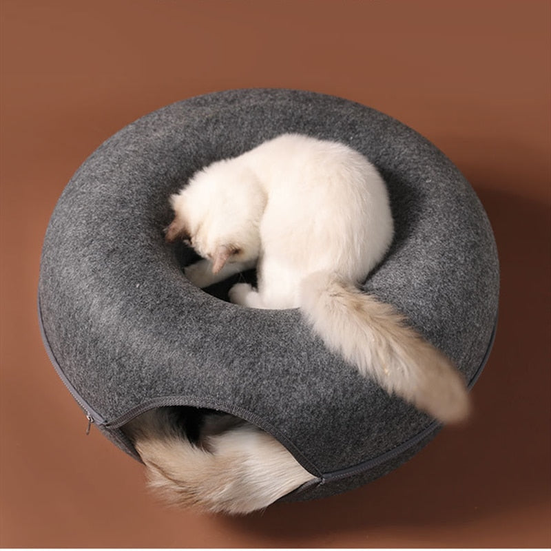 Jouet d'intérieur interactif Tunnel pour chat.