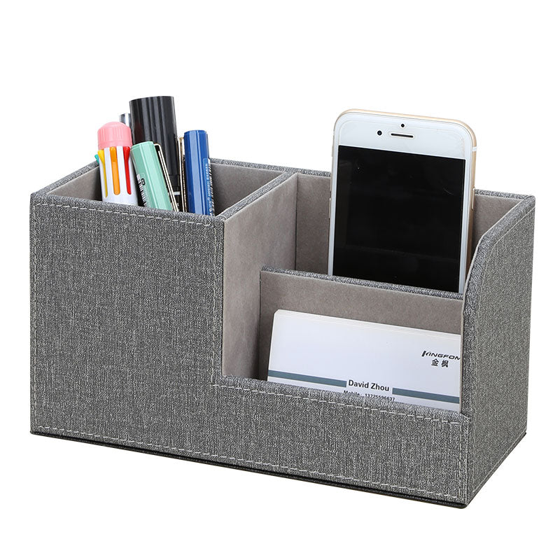 Organisateur de bureau en cuir.