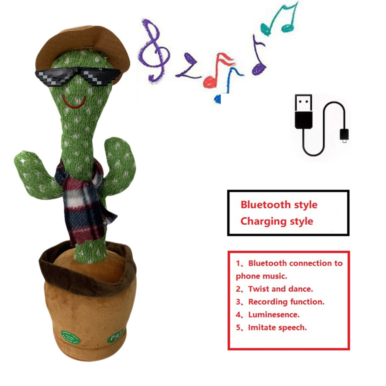 Jouet en peluche Cactus dansant.