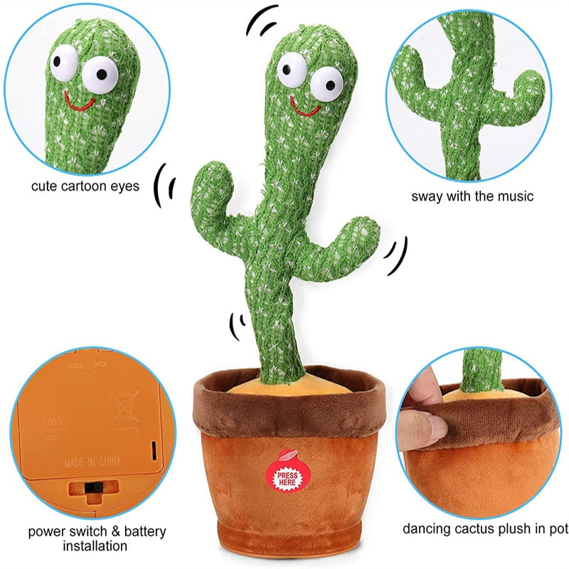 Jouet en peluche Cactus dansant.