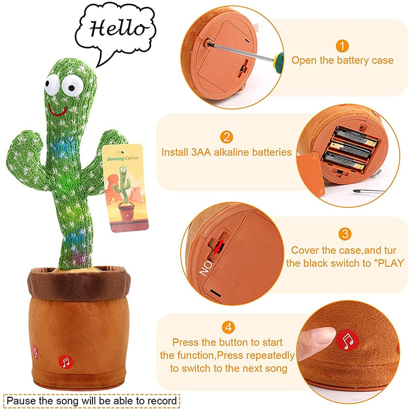 Jouet en peluche Cactus dansant.
